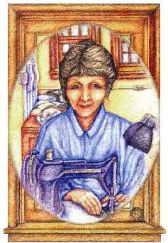 Anna sewing Sherwood